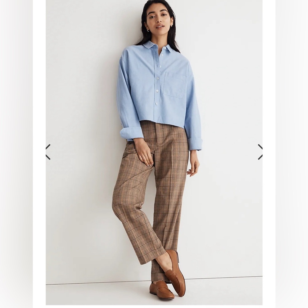 Plaid Madewell wide leg pants